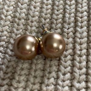 Large pearl earrings